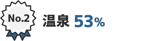 No.2 温泉 53%
